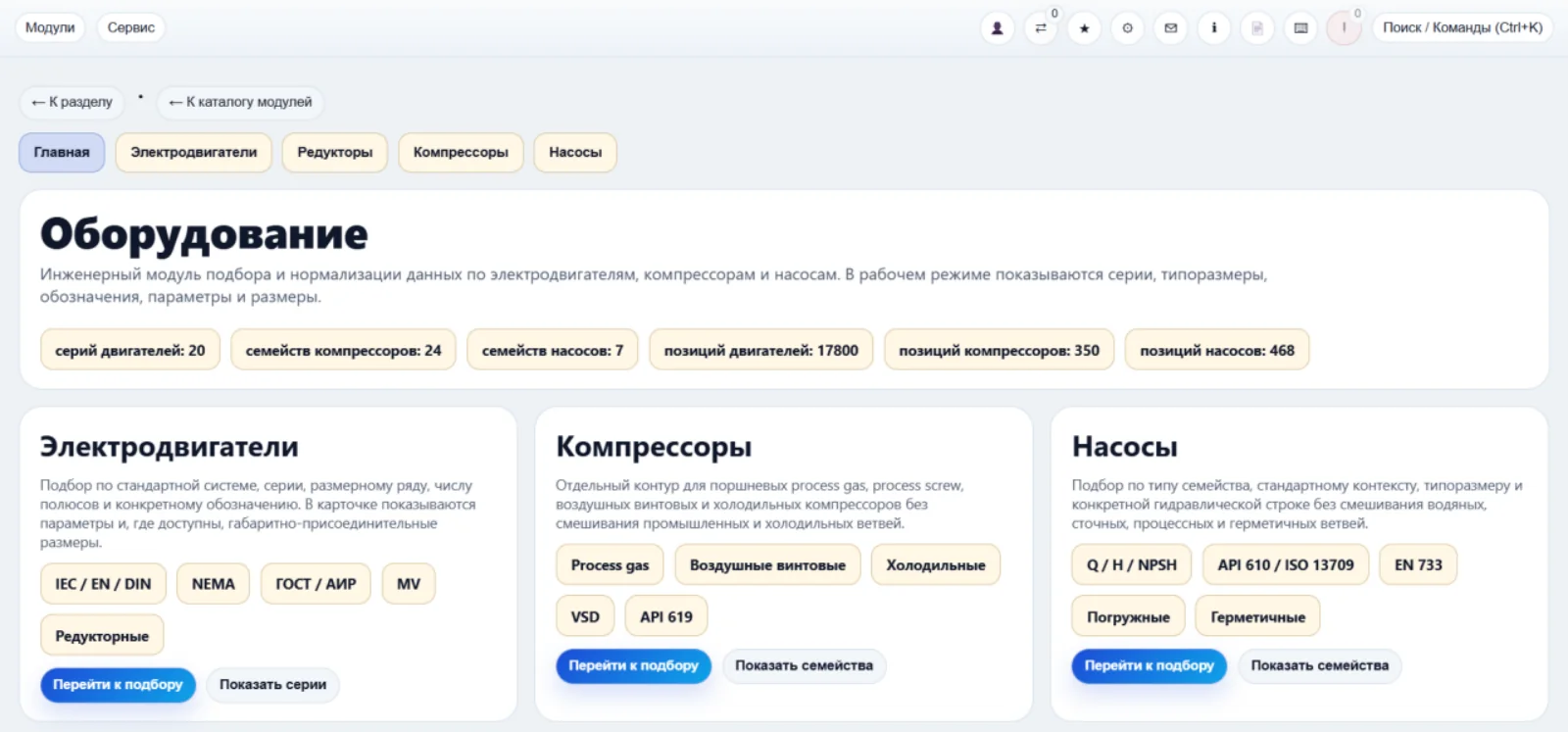 Оборудование Fits Calc
